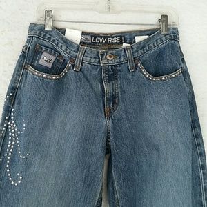 NWT Cruel Girl jeans Swarovski crystals 9 long